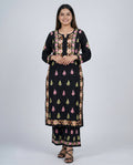 Women Floral Embroidered Regular Thread Work Kurta with Trousers