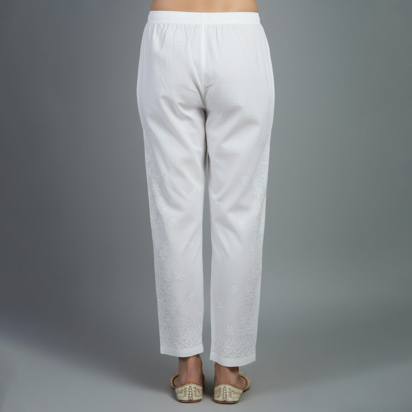 Floral Hand Embroidered Bottom