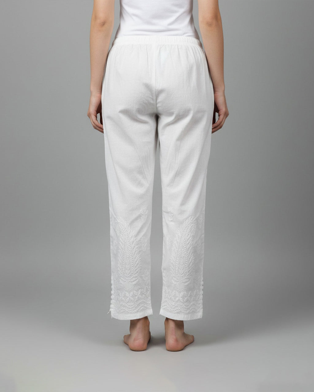 Floral Hand Embroidered Bottom