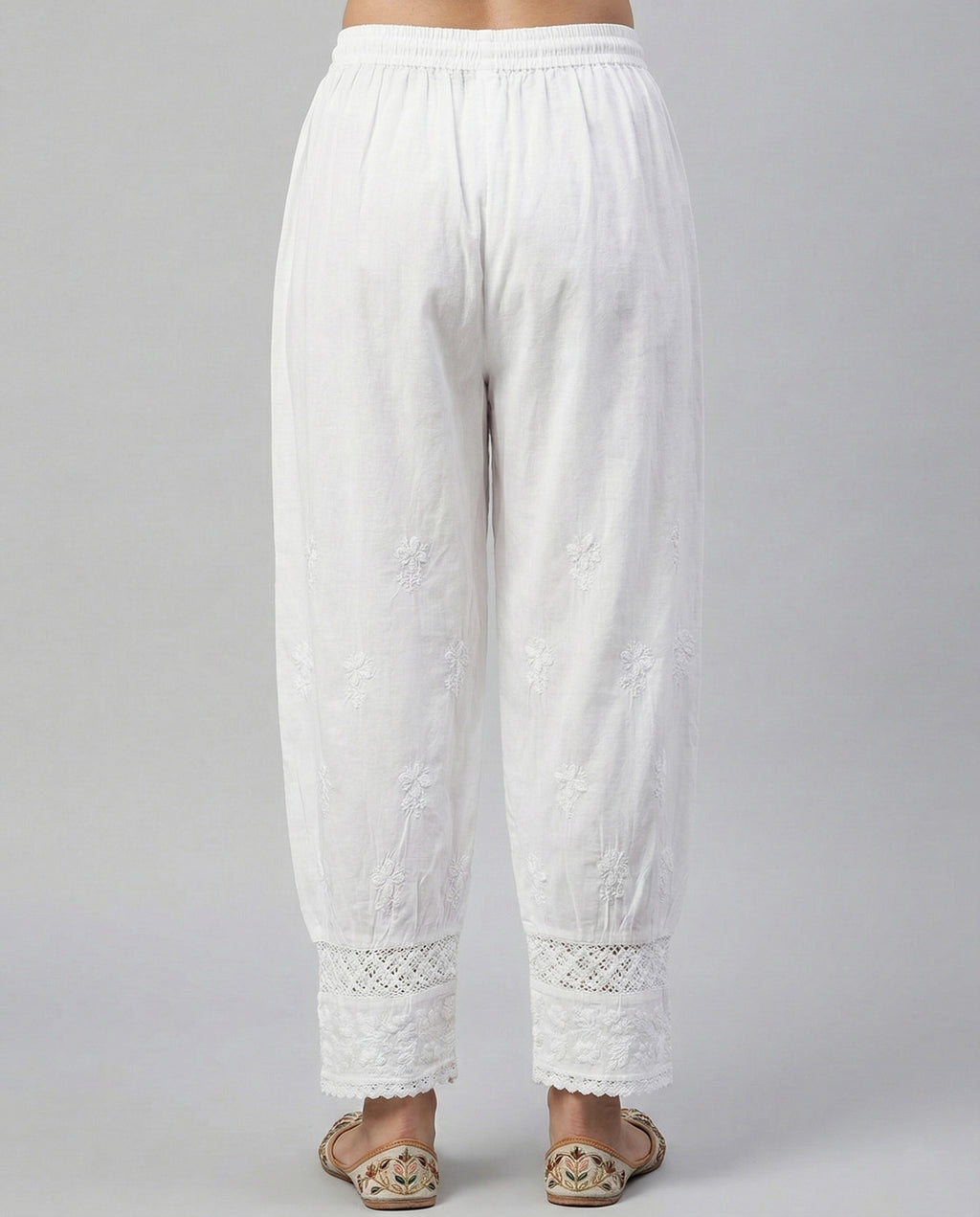 Floral Hand Embroidered Bottom