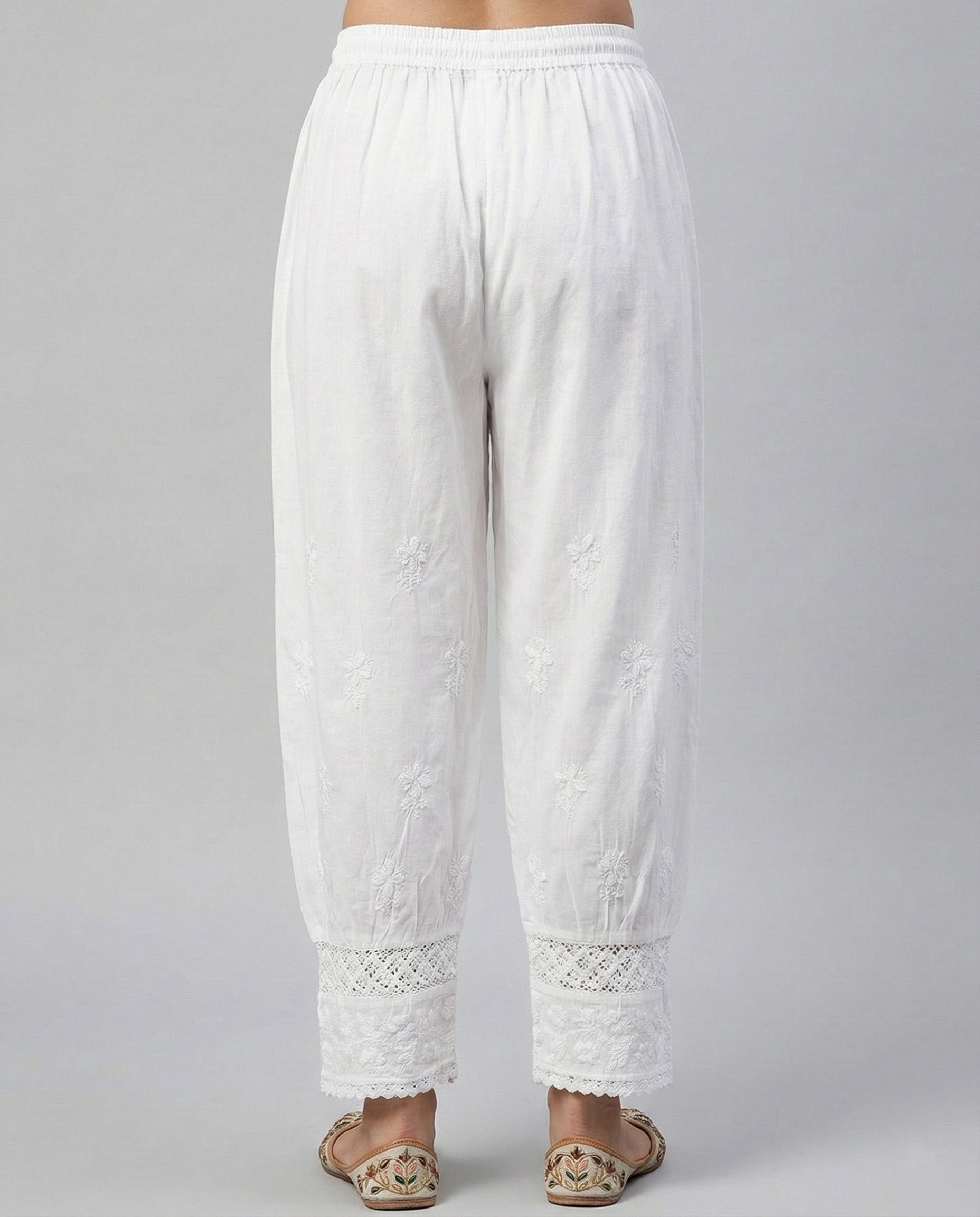 Floral Hand Embroidered Bottom