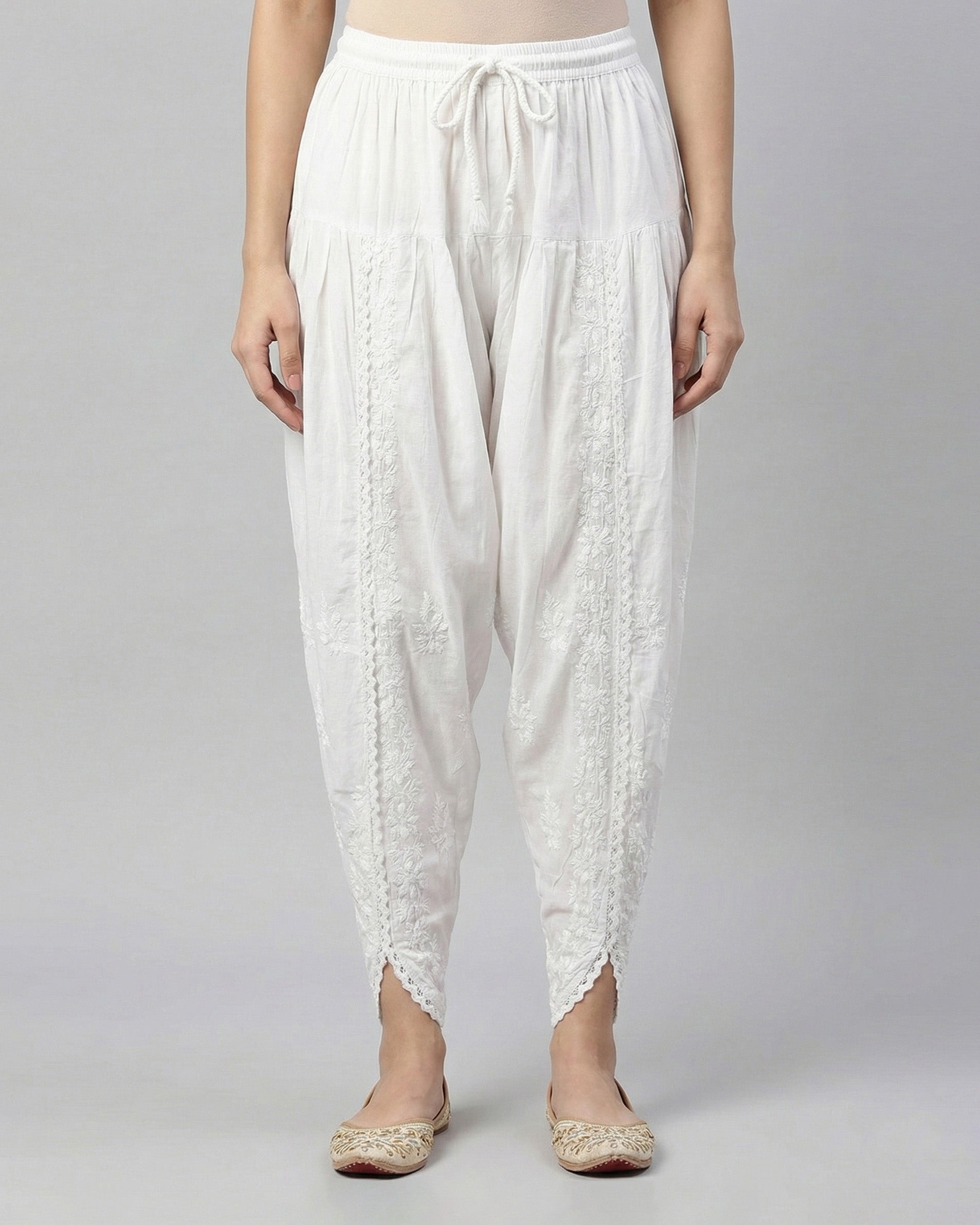 Floral Hand Embroidered Bottom