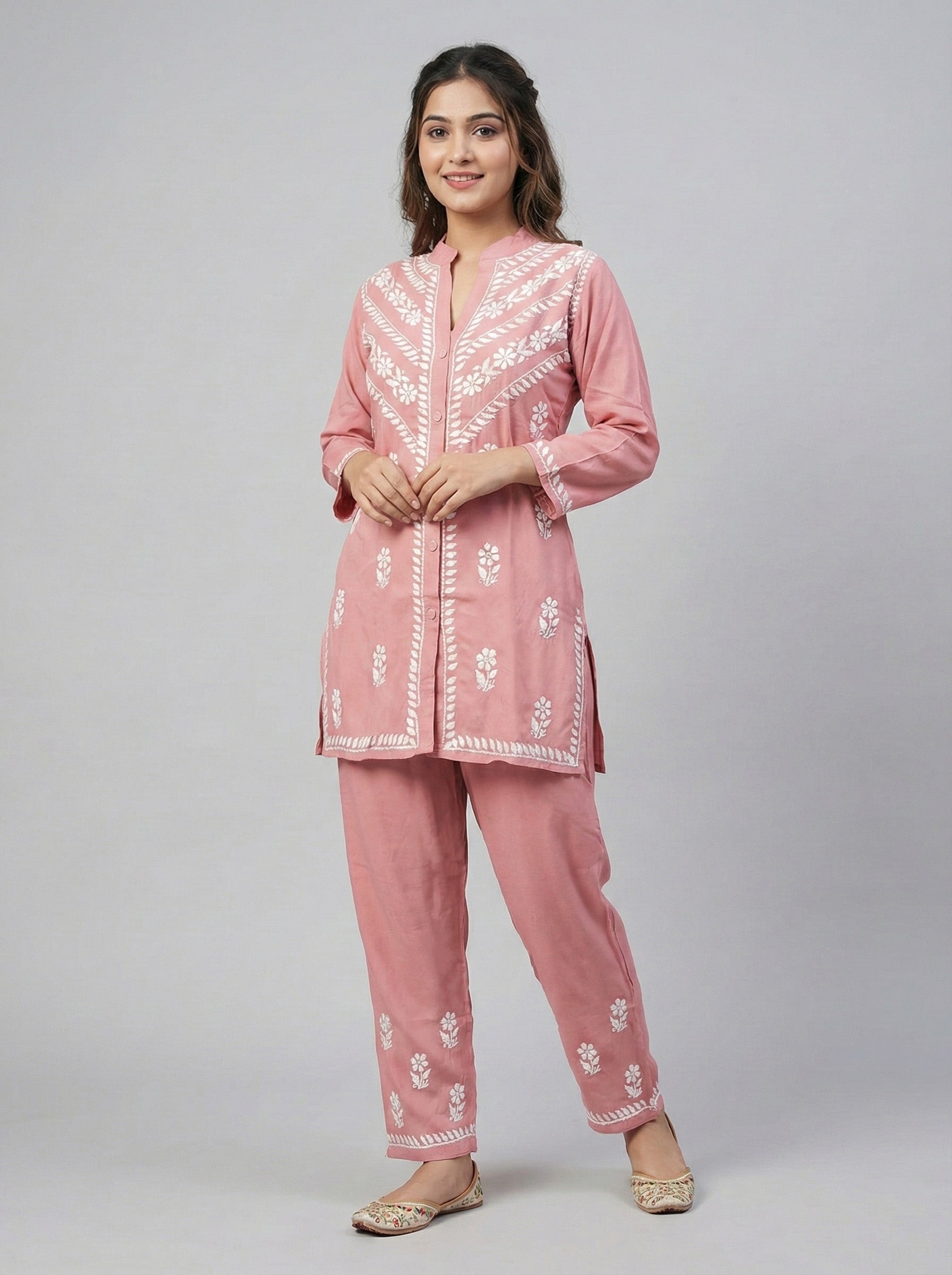 Floral Embroidered Co-ord Set
