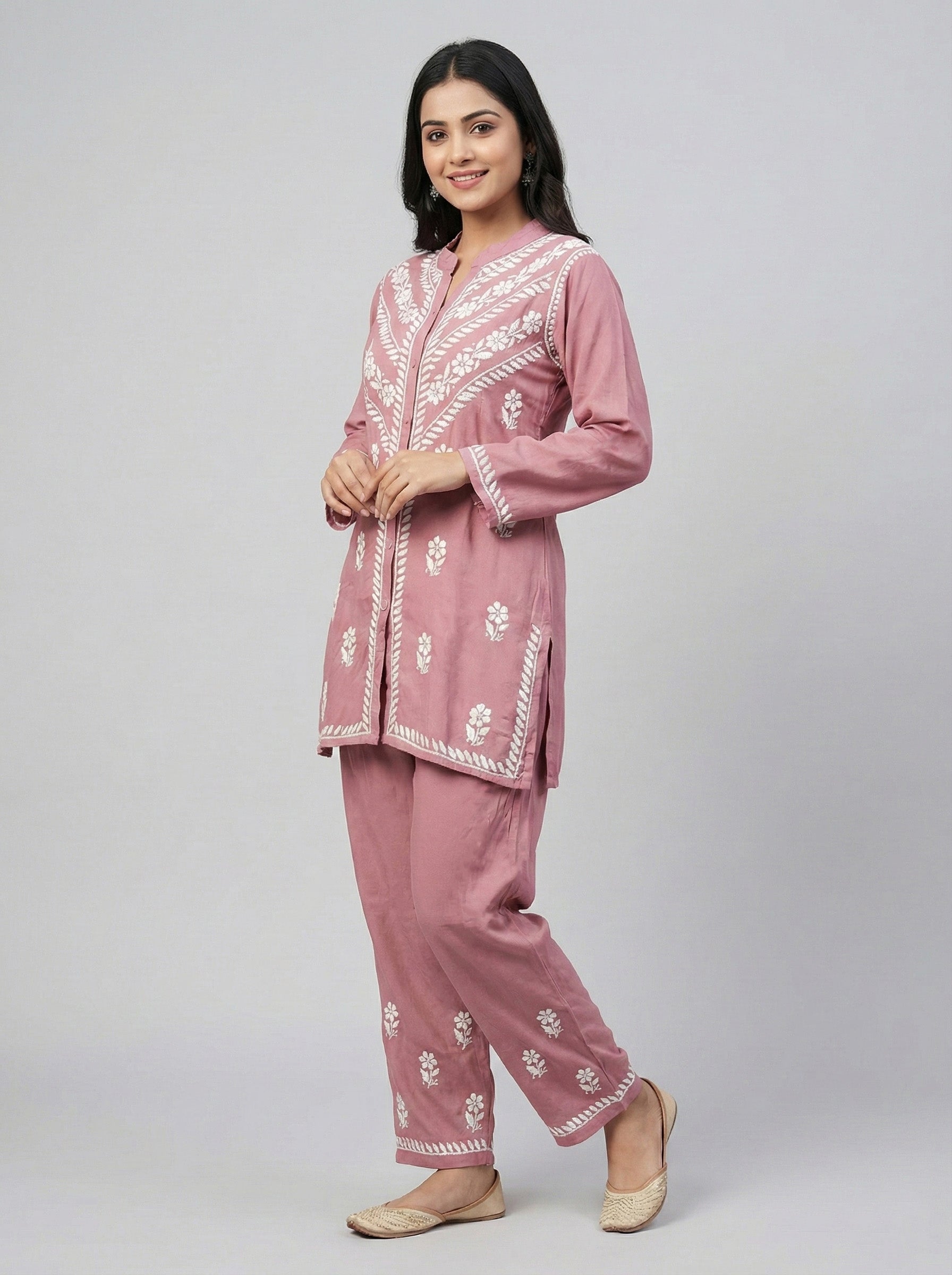 Floral Embroidered Co-ord Set