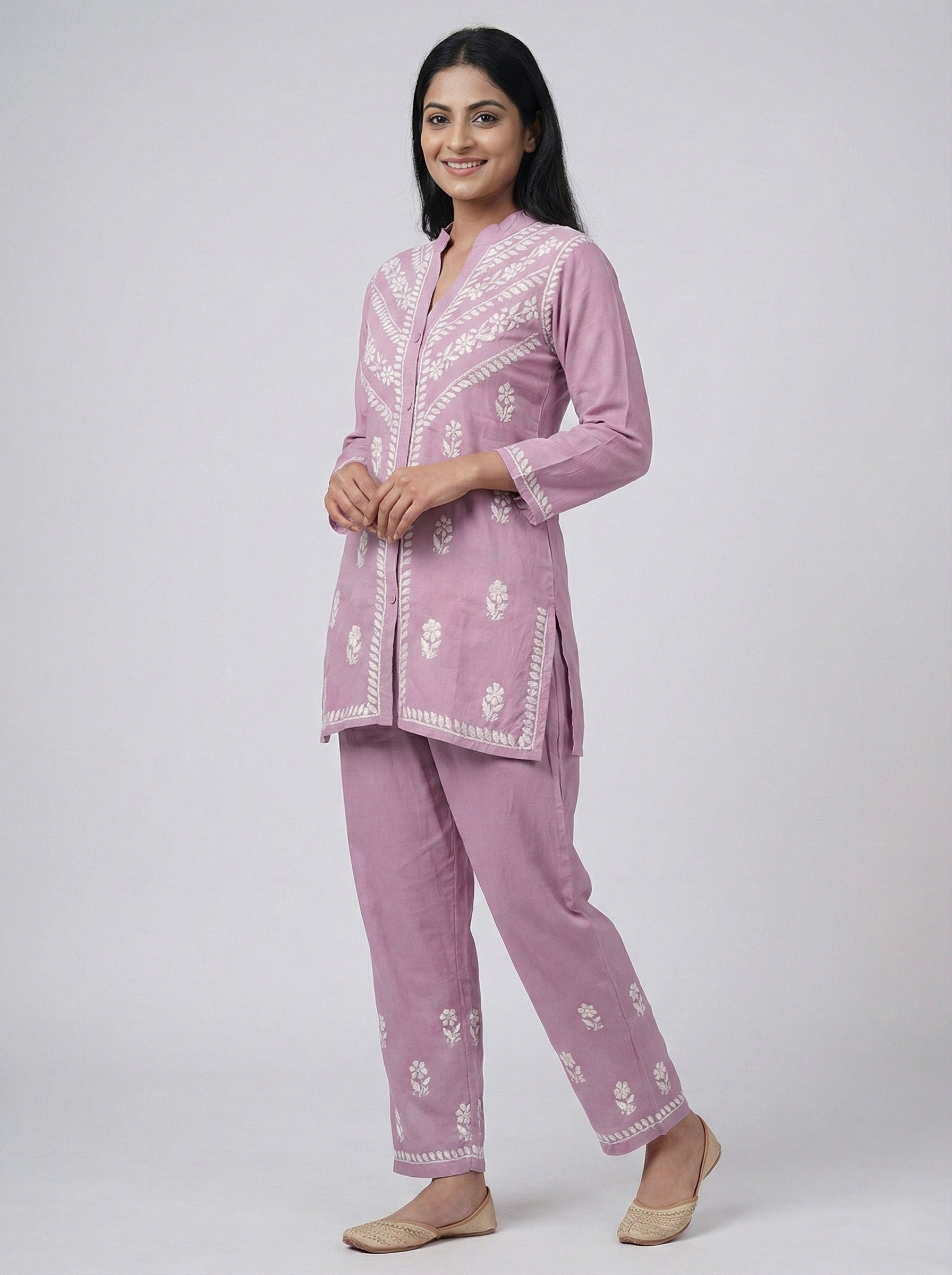 Floral Embroidered Co-ord Set