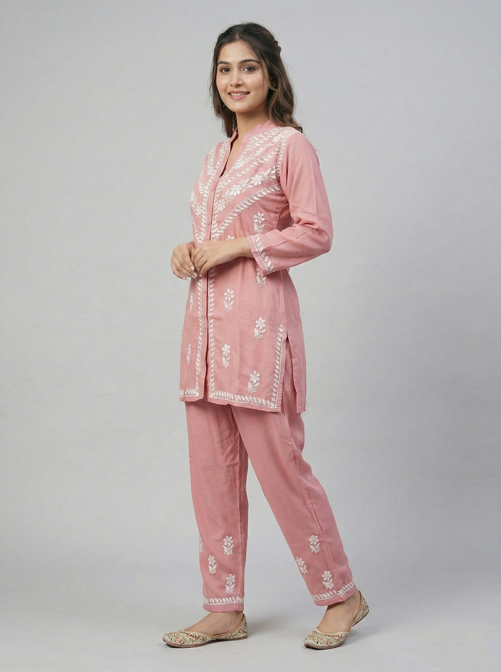 Floral Embroidered Co-ord Set