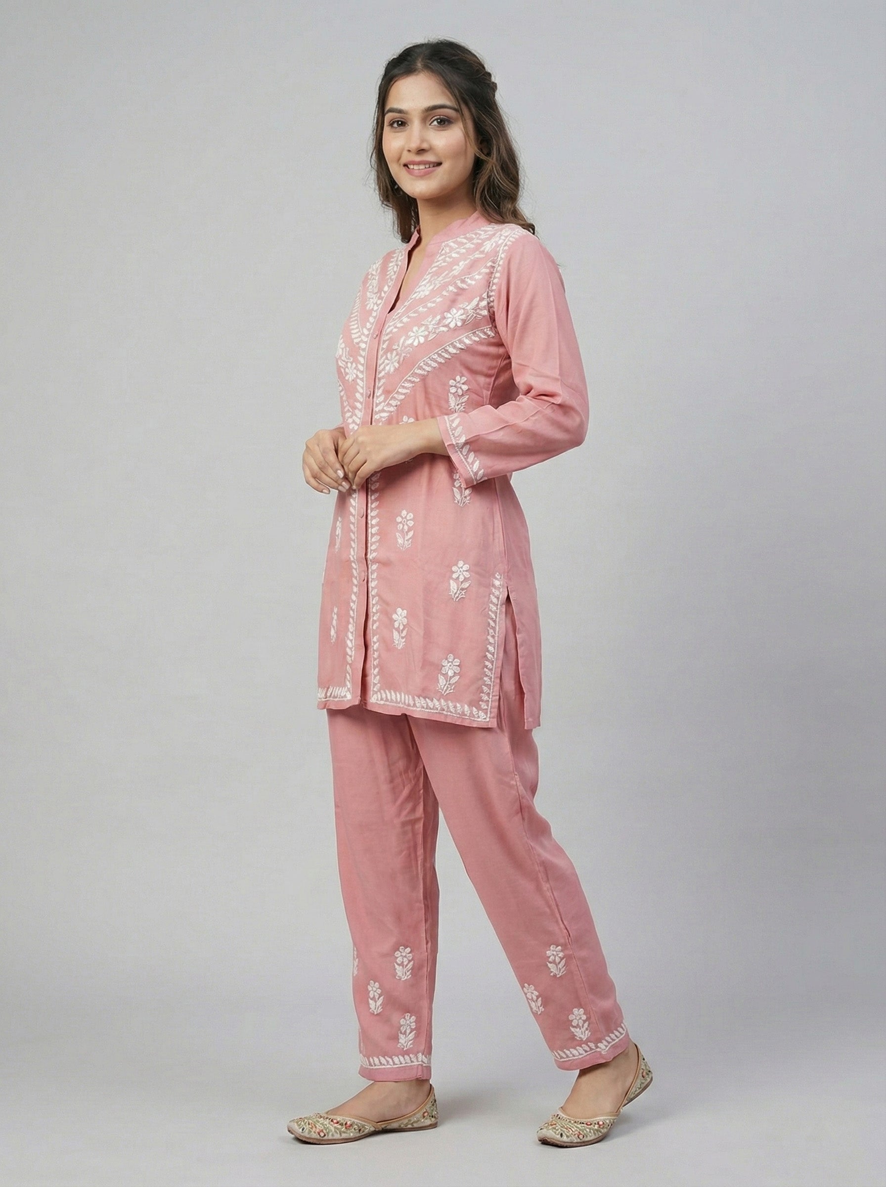 Floral Embroidered Co-ord Set