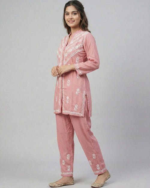 Floral Embroidered Co-ord Set