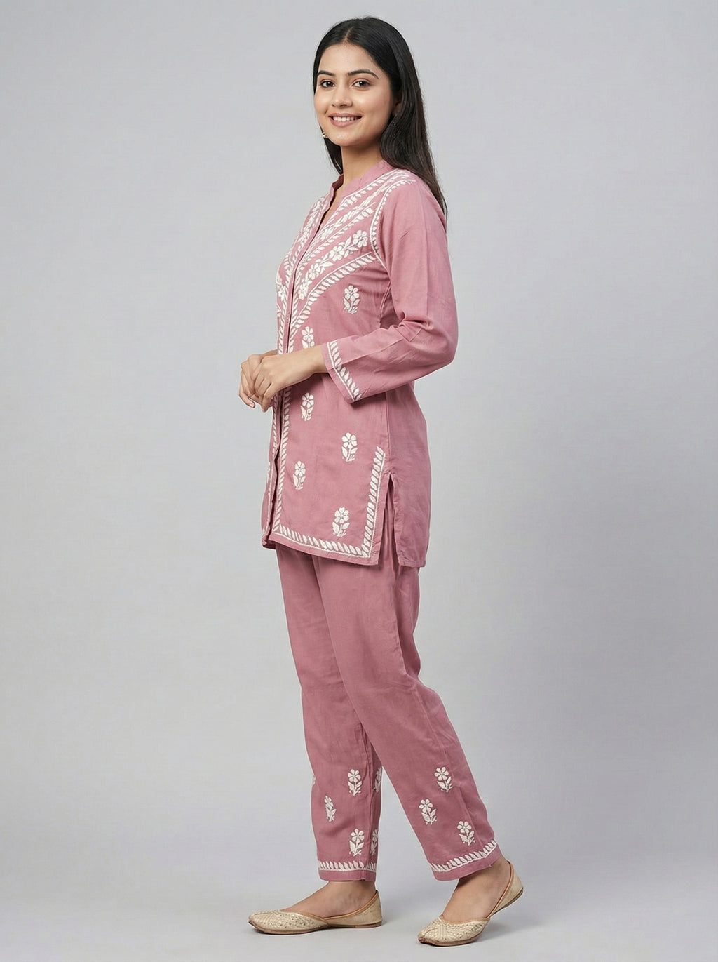 Floral Embroidered Co-ord Set