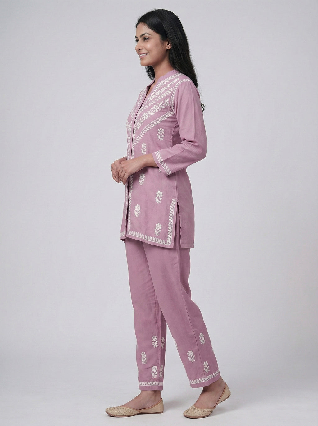 Floral Embroidered Co-ord Set