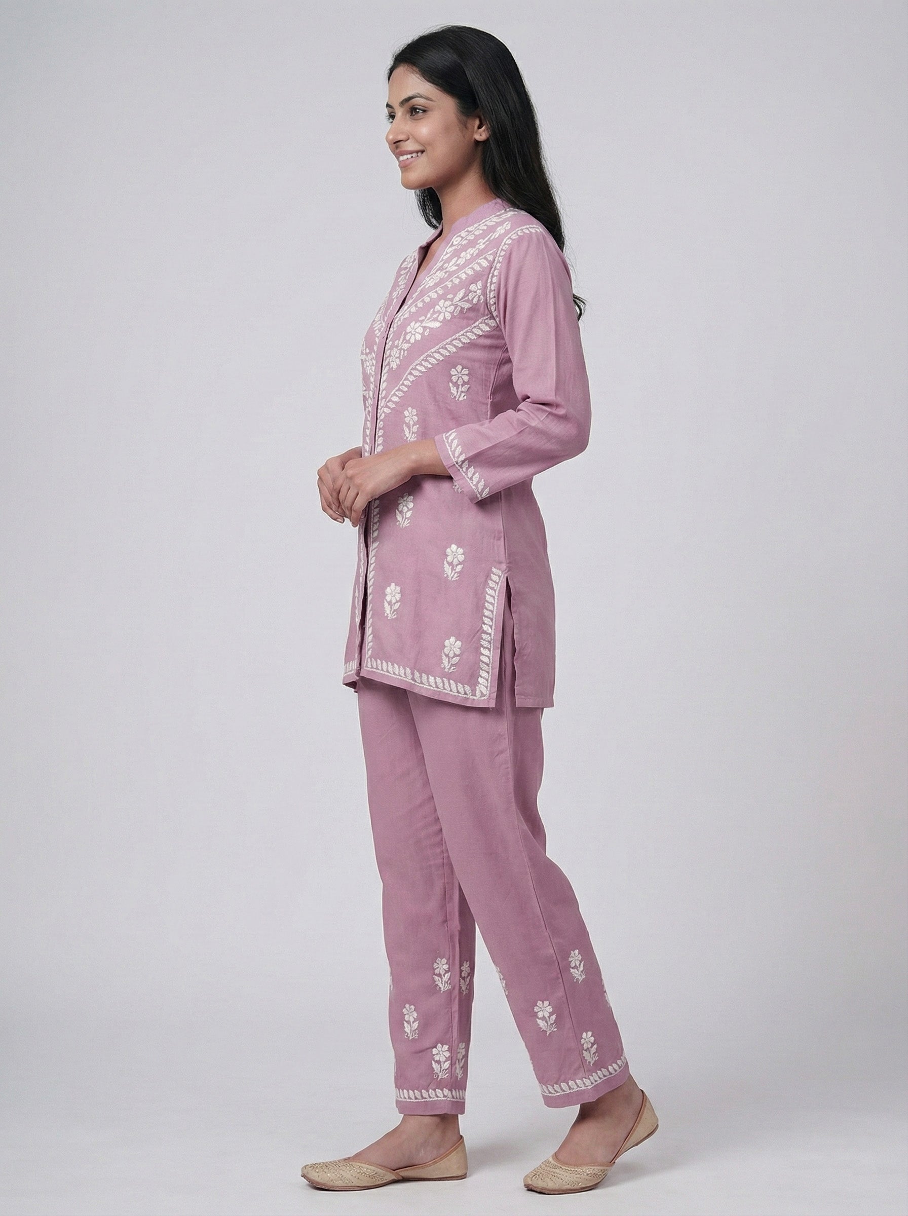 Floral Embroidered Co-ord Set