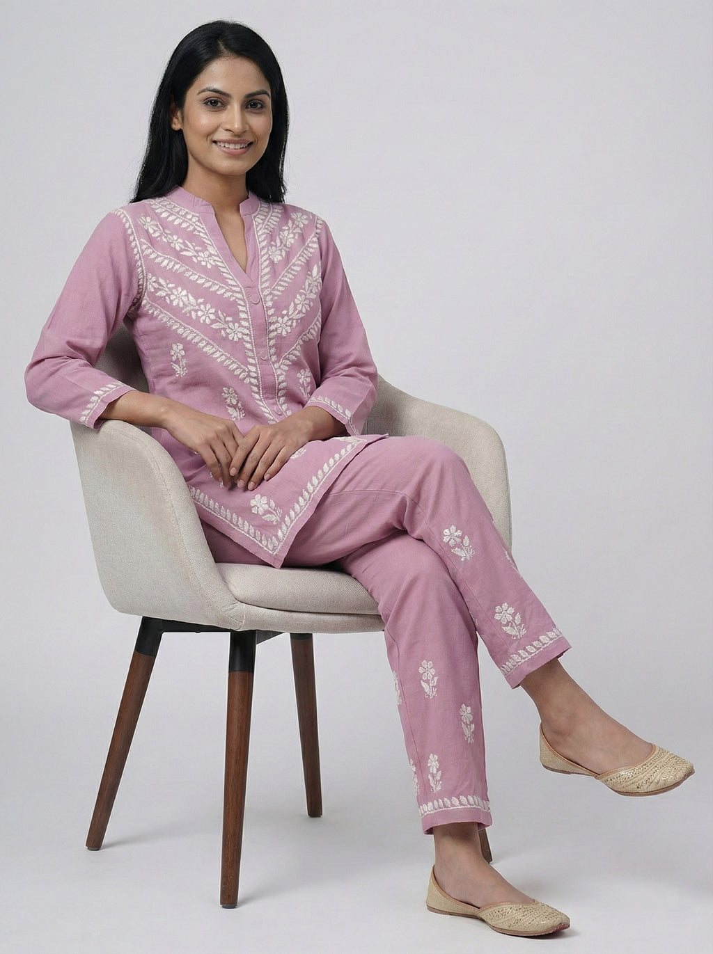 Floral Embroidered Co-ord Set