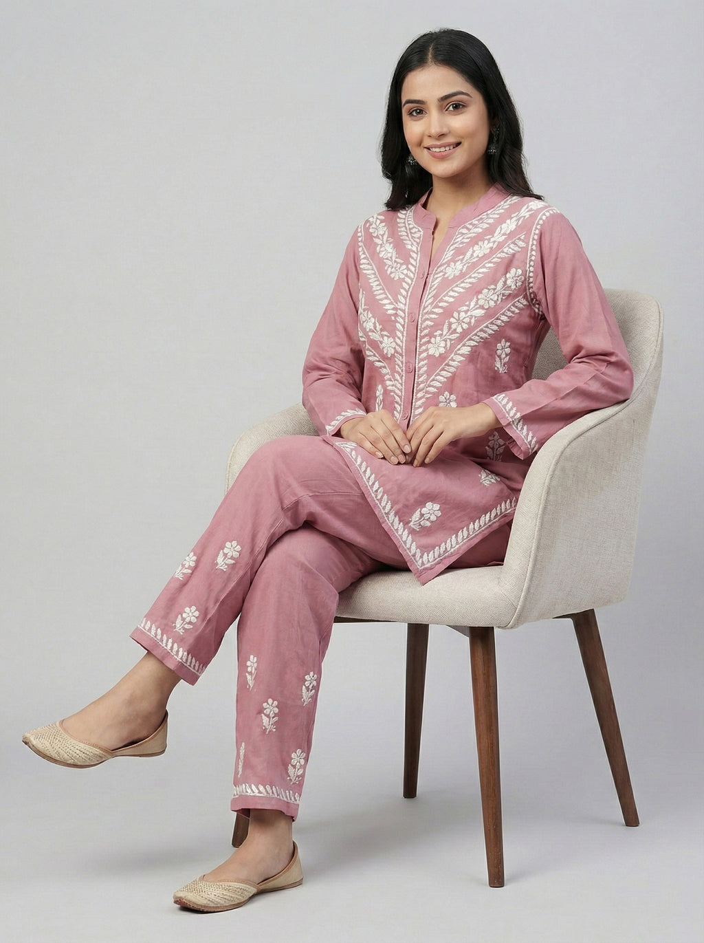 Floral Embroidered Co-ord Set
