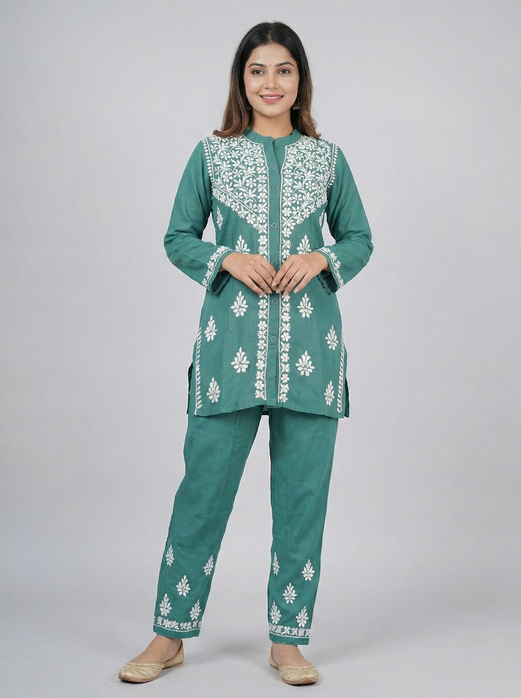 Floral Embroidered Co-ord Set