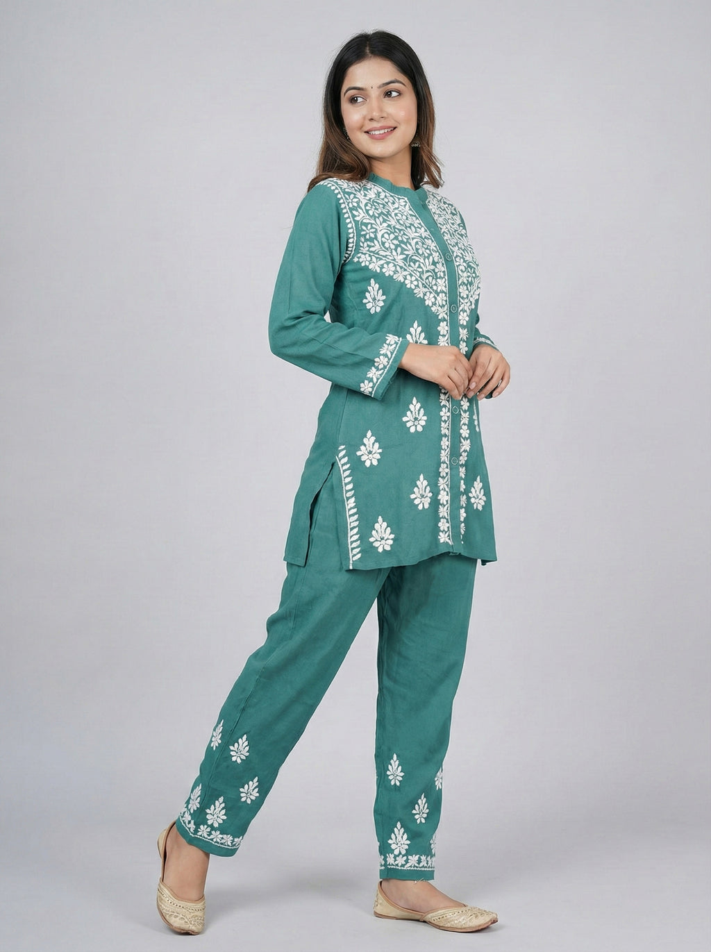 Floral Embroidered Co-ord Set