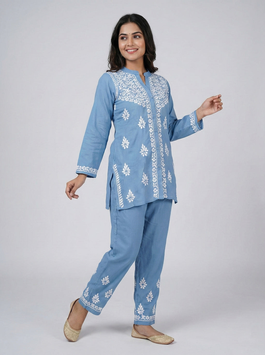 Floral Embroidered Co-ord Set