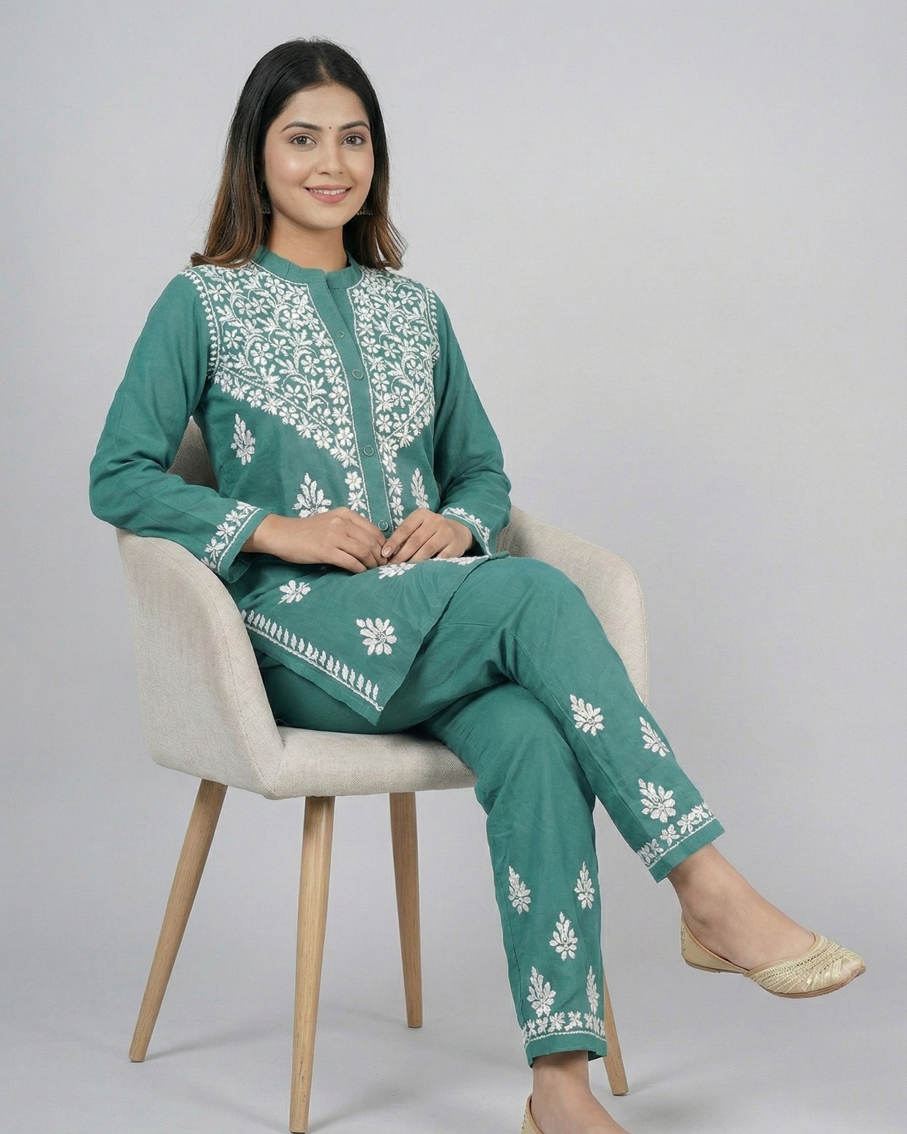 Floral Embroidered Co-ord Set