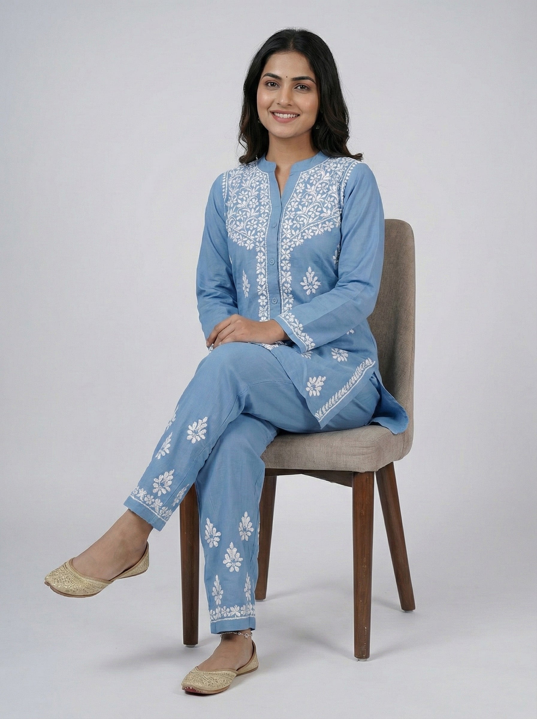 Floral Embroidered Co-ord Set