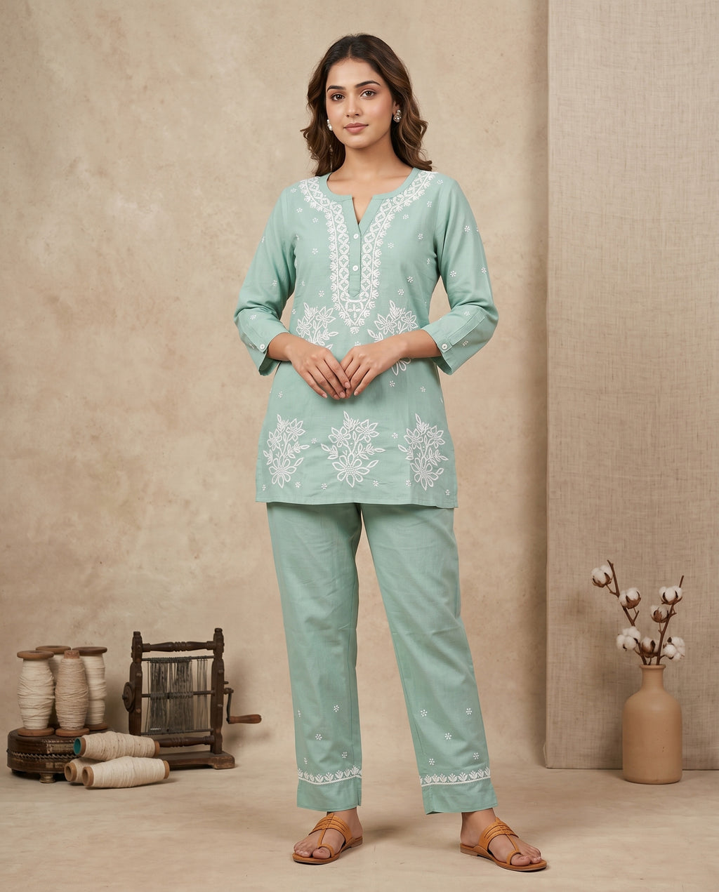 Floral Embroidered Co-ord Set