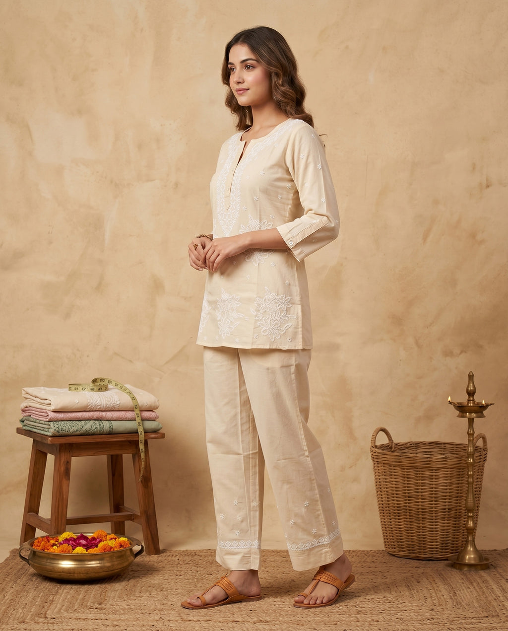 Floral Embroidered Co-ord Set