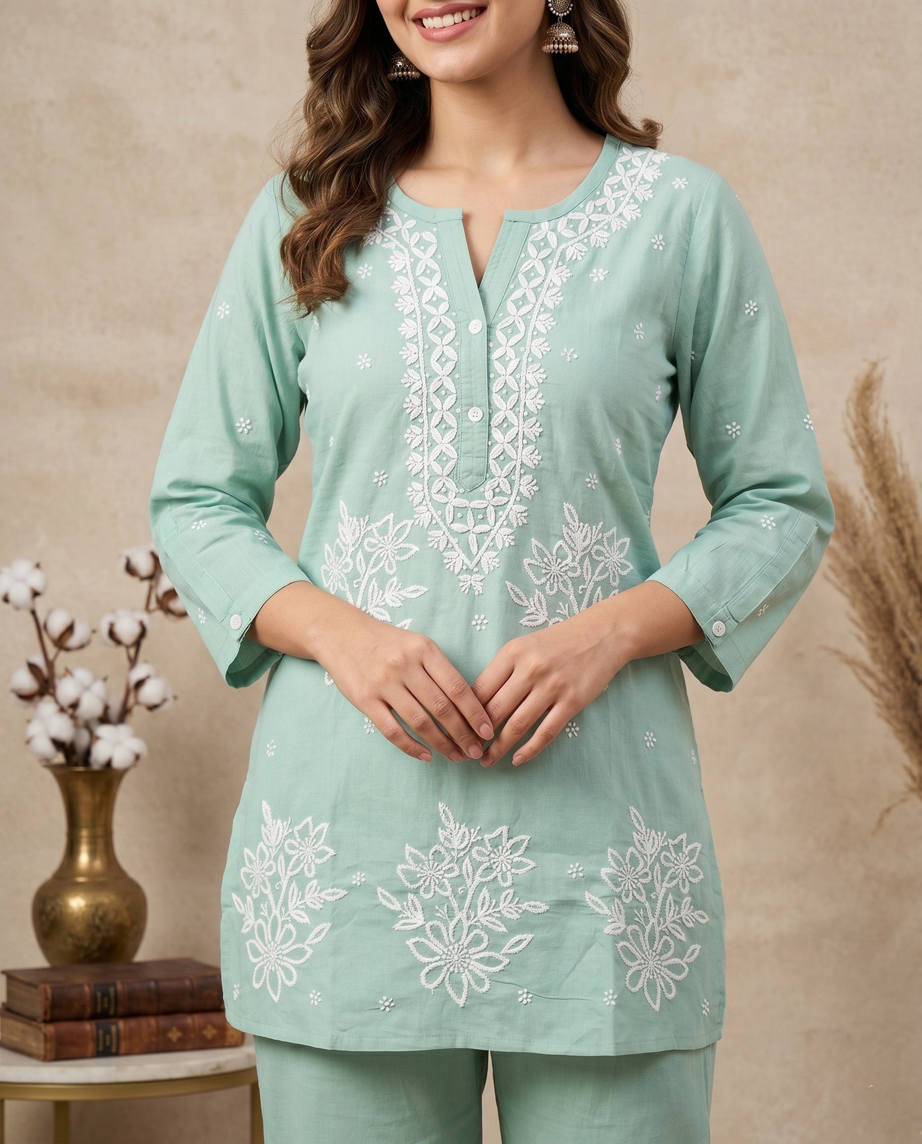 Floral Embroidered Co-ord Set