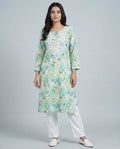 Women Floral Embroidered Chikankari Floral Kurta