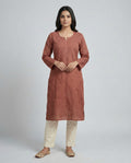 Women Floral Embroidered Chikankari Floral Kurta