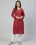 Women Floral Embroidered Chikankari Floral Kurta