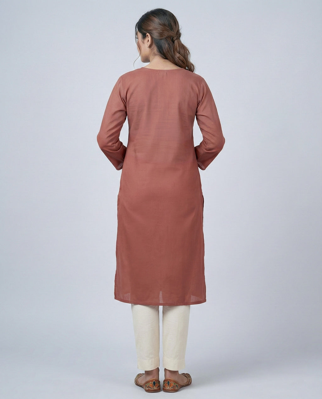 Women Floral Embroidered Chikankari Floral Kurta