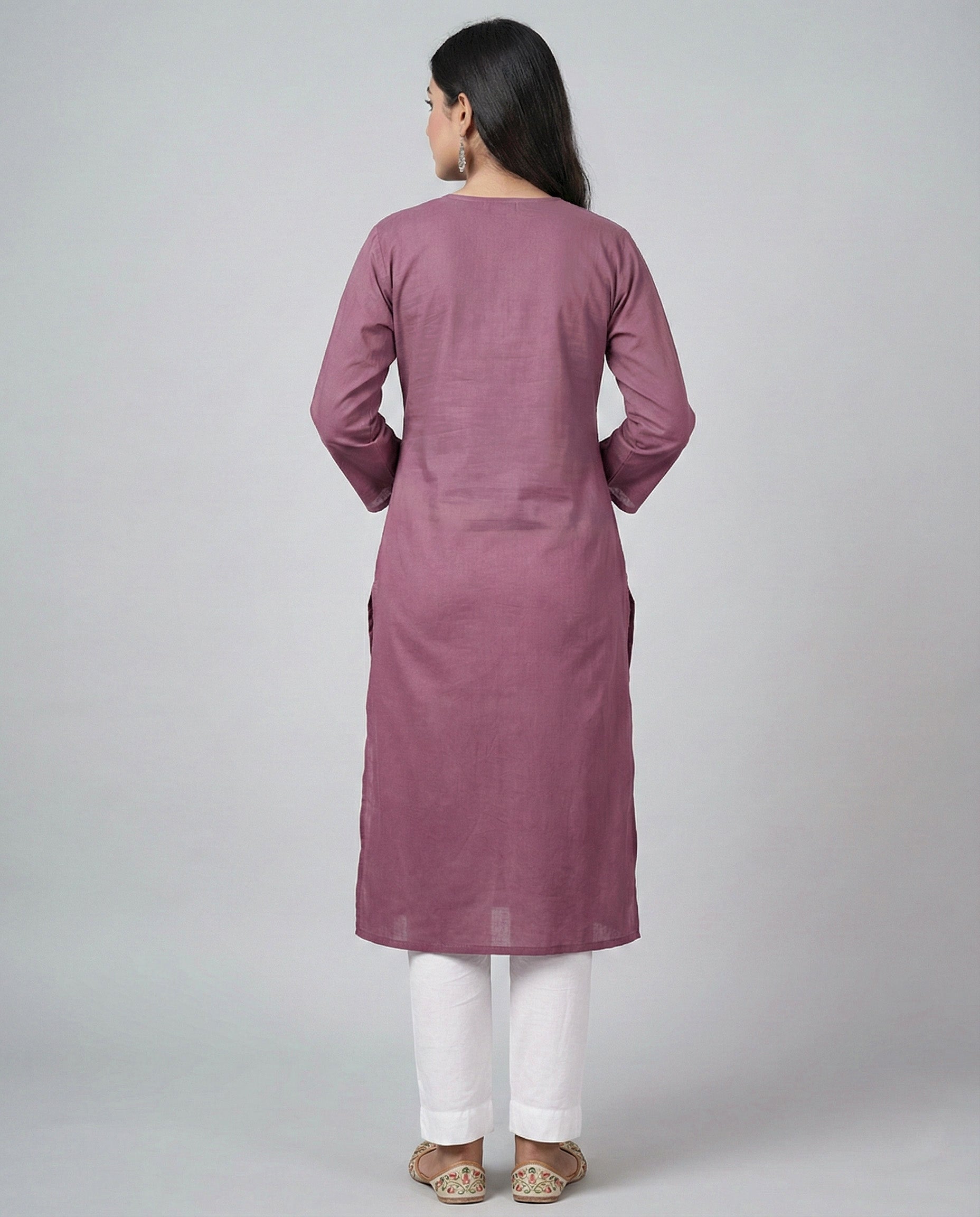 Women Floral Embroidered Chikankari Floral Kurta