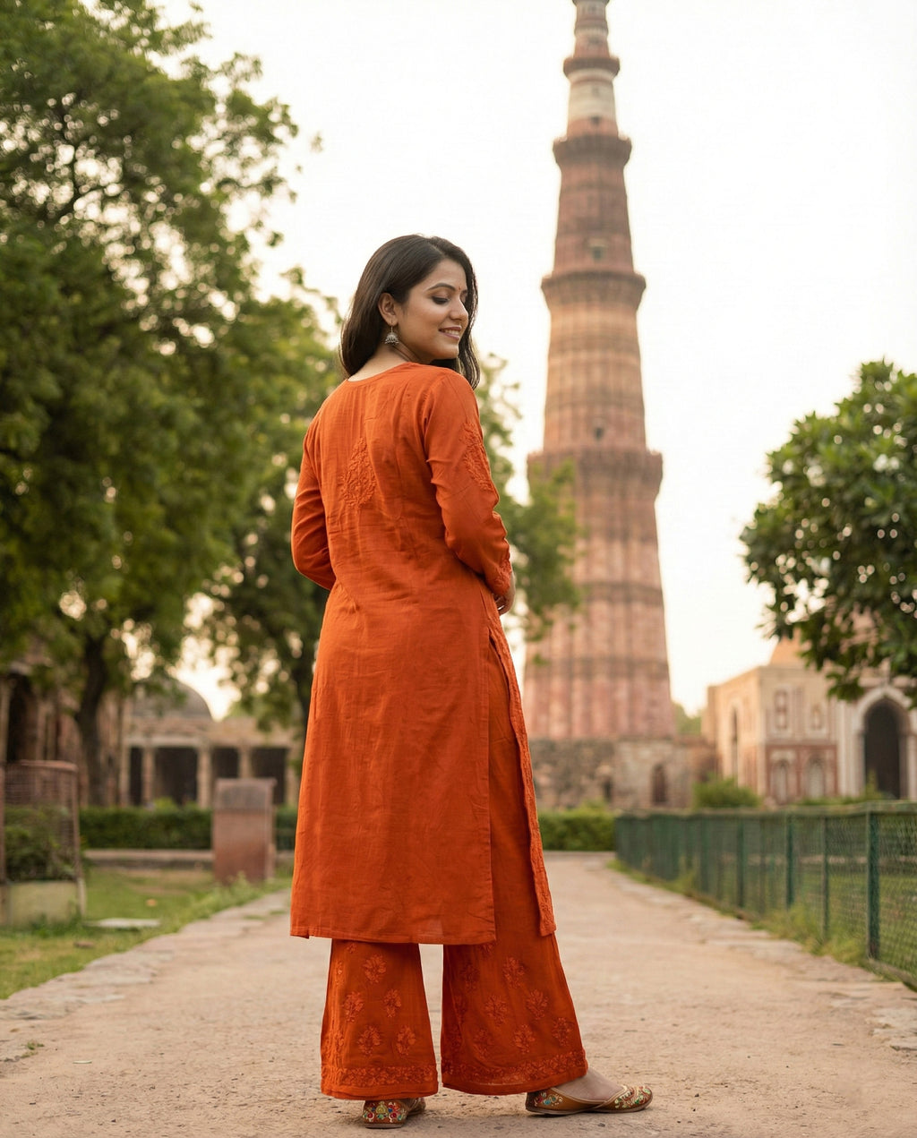 Women Ethnic Motifs Embroidered Regular Thread Work Kurta with Palazzos & With Dupatta