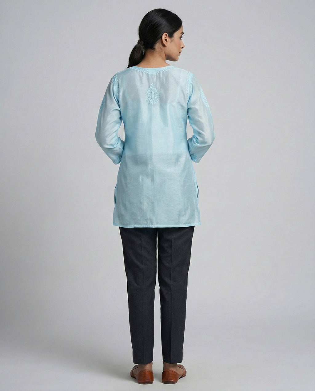 Floral Embroidered Chikankari Chikankari Kurti