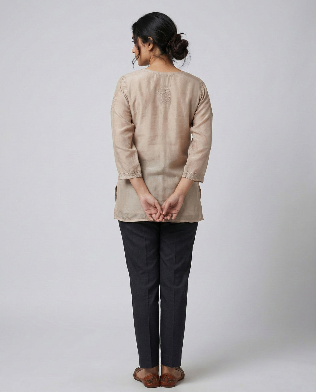 Floral Embroidered Chikankari Chikankari Kurti