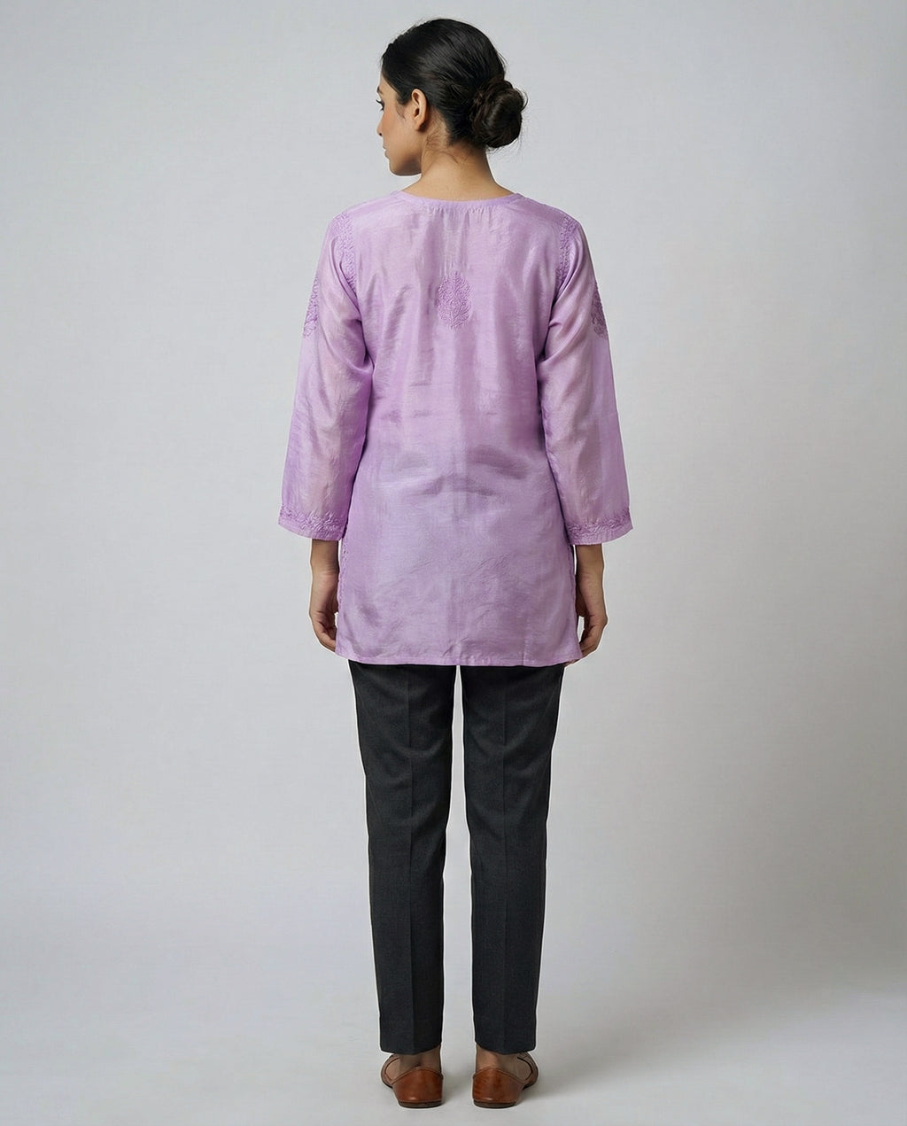 Floral Embroidered Chikankari Chikankari Kurti