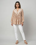 Ethnic Motifs Embroidered V-Neck Thread Work Pure Crepe Thread Work Empire Kurti