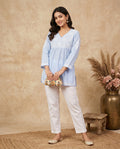 Floral Embroidered Chikankari Chikankari Kurti