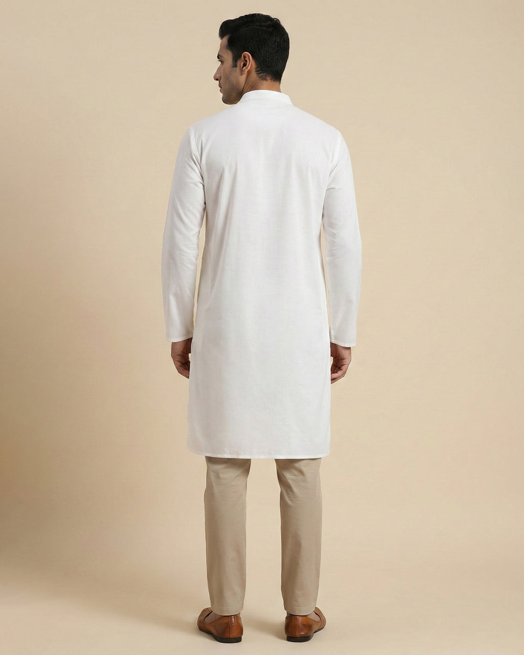 Hand Embroidered Cotton Men Kurta