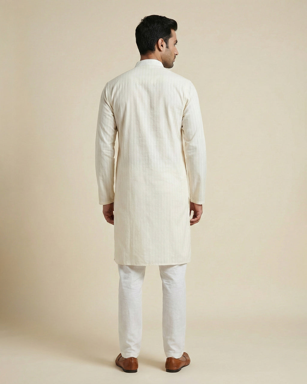 Hand Embroidered Cotton Men Kurta