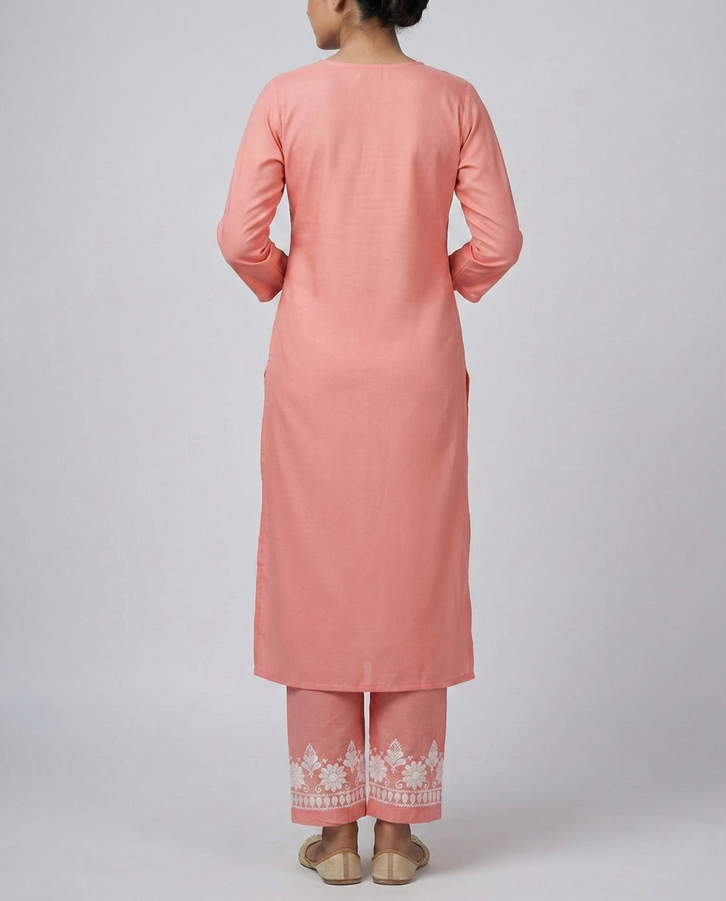 Women Floral Embroidered Regular Chikankari Kurta with Palazzos
