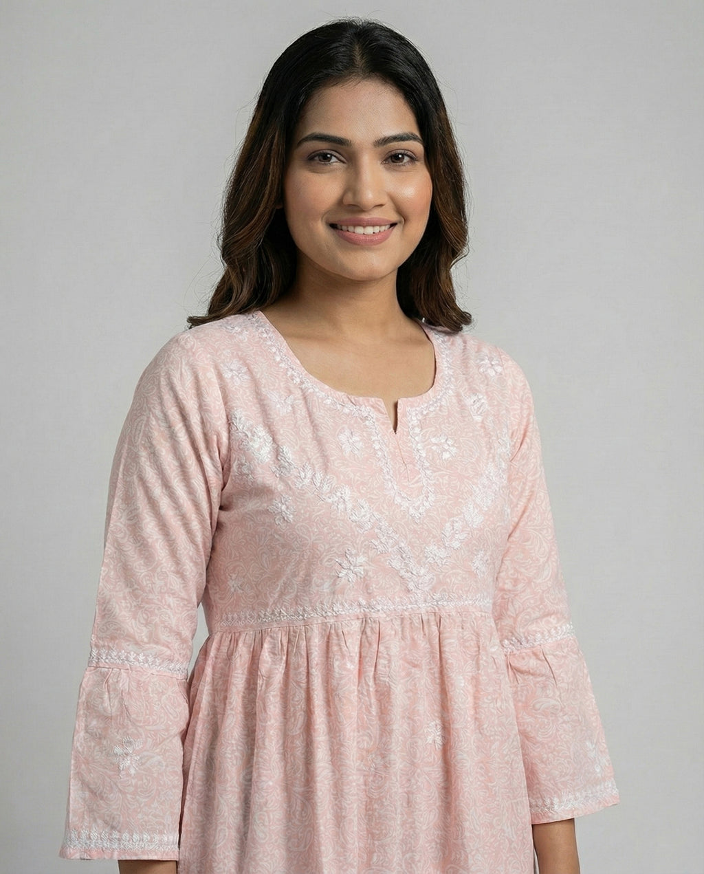 Floral Embroidered Fit & Flare Midi Dress
