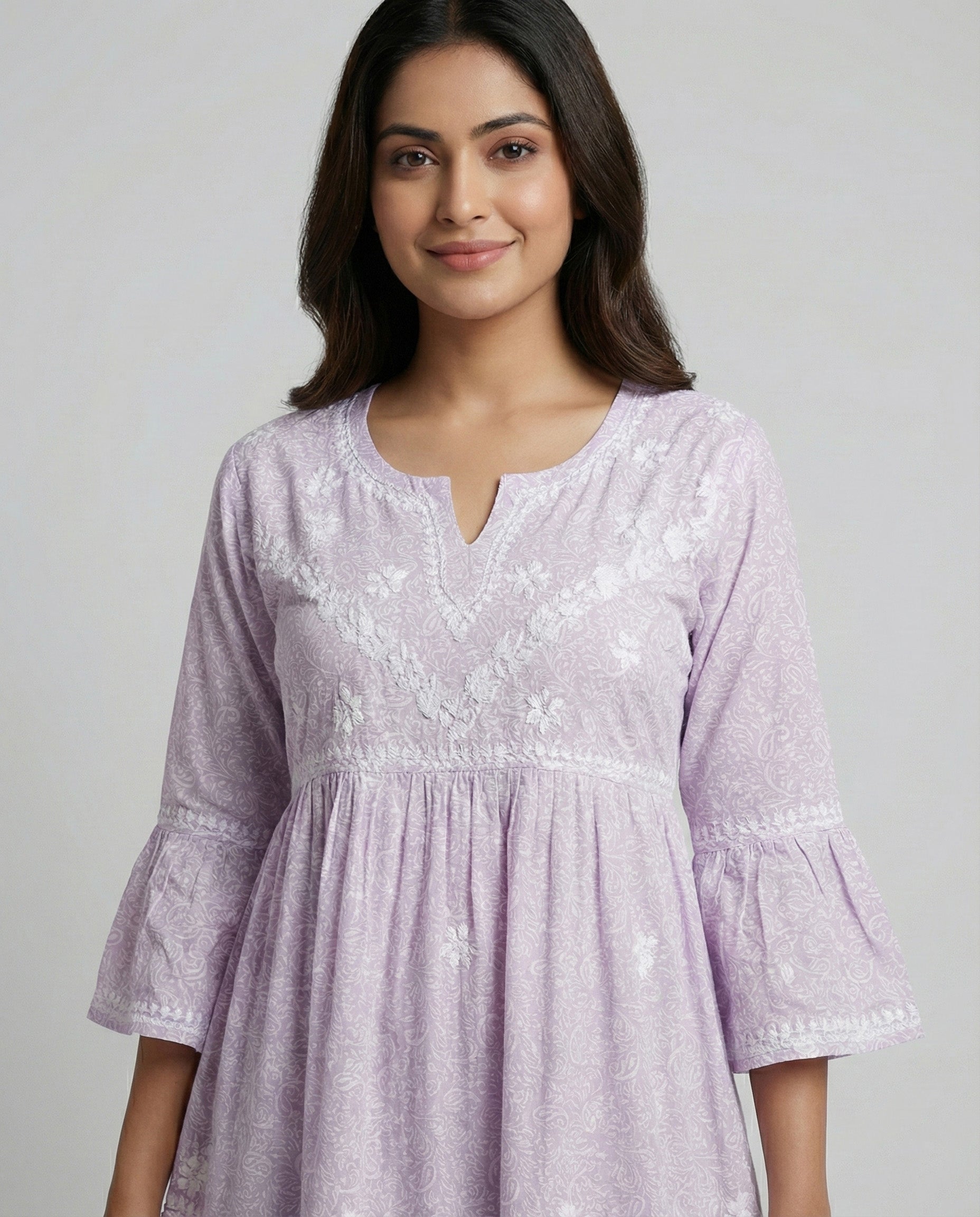 Floral Embroidered Fit & Flare Midi Dress
