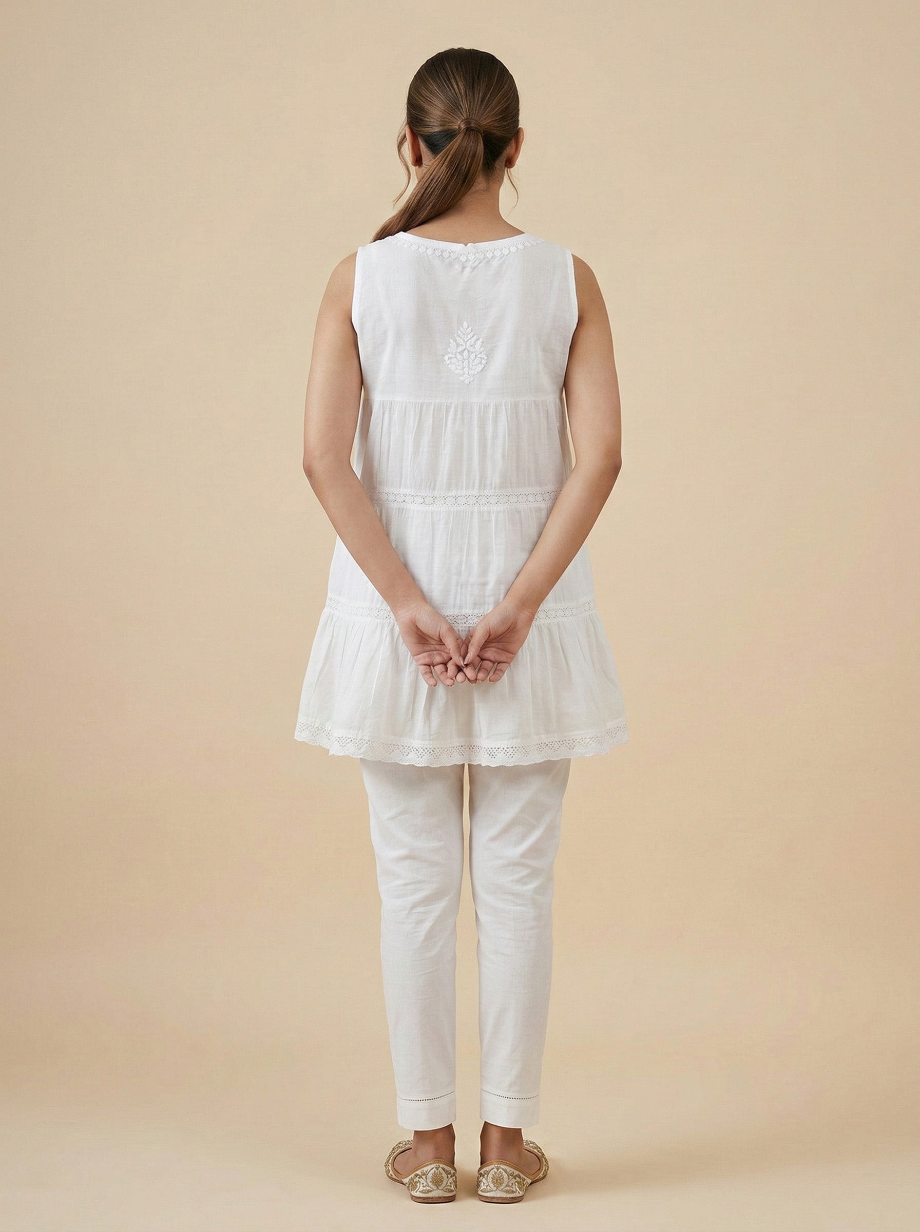Floral Embroidered A-Line Dress
