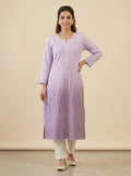 Women Floral Embroidered Chikankari Floral Kurta
