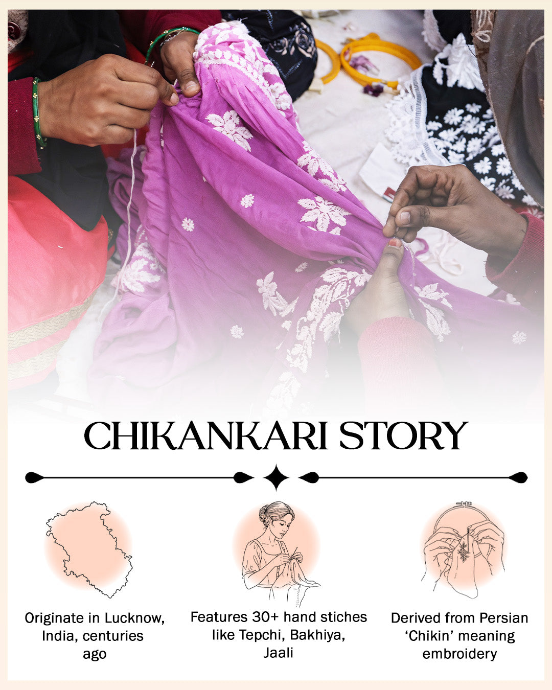 Women Floral Embroidered Chikankari Floral Kurta