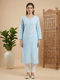 Women Floral Embroidered Chikankari Floral Kurta