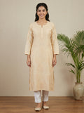 Women Floral Embroidered Chikankari Floral Kurta