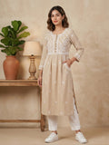 Women Floral Embroidered Chikankari Floral Kurta
