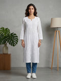 Women Floral Embroidered Chikankari Floral Kurta