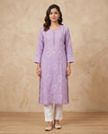 Women Floral Embroidered Chikankari Floral Kurta