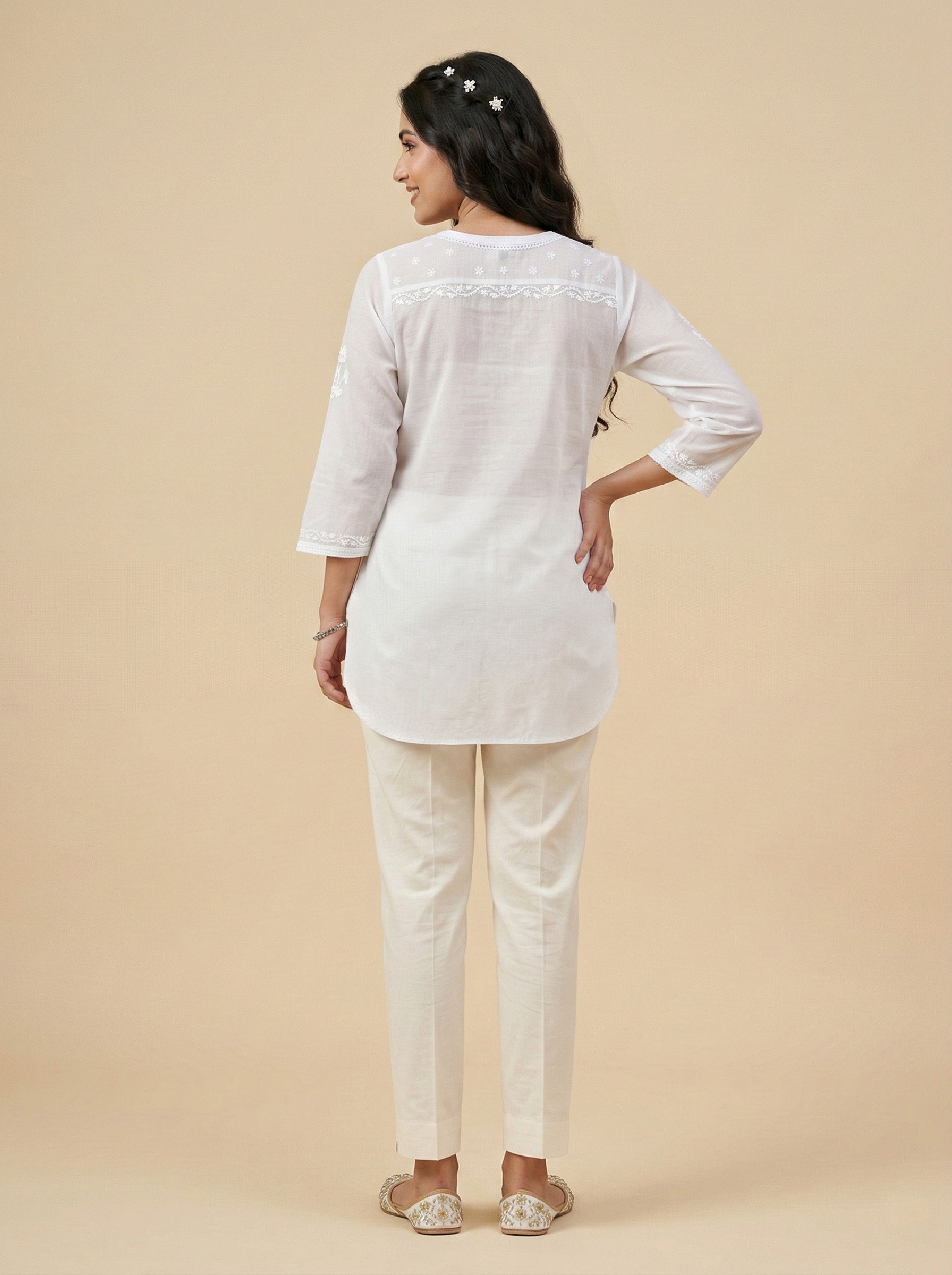 Floral Hand Embroidered Shirt